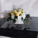 Kompozycja Sztuczna na Grób Pomnik Cmentarz Stroik Ikeban Betonowa doniczka