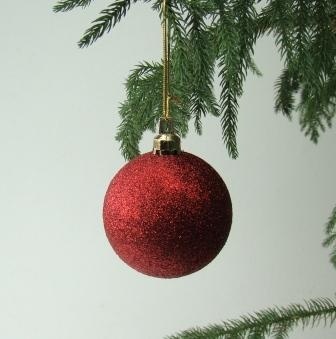 Tuba z Bombkami 60 mm. 4 szt. Srebro